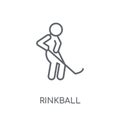 rinkball linear icon. Modern outline rinkball logo concept on wh