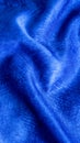 rinkled blue cotton fabric with visible texture Royalty Free Stock Photo