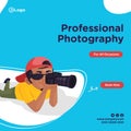 Banner design of professional photography Royalty Free Stock Photo