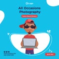 Banner design of all occasions photography Royalty Free Stock Photo