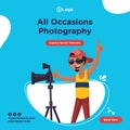 Banner design of all occasions photography Royalty Free Stock Photo