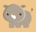 Rino animal cute little design.