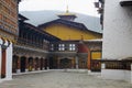 Rinpung Dzong. Large Drukpa Kagyu Buddhist monastery and fortress. Inner view Paro Royalty Free Stock Photo