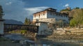Rinpung Dzong - Paro in the Kingdom of Bhutan Royalty Free Stock Photo