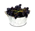 Rinsed Black Grapes