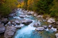 Rio Ara river Bujaruelo in Valle de Ordesa valley Pyrenees Huesca Royalty Free Stock Photo