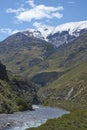 Pristine river in Valle Chacabuco, northern Patagonia, Chile.