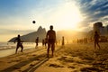 Rio Beach Football Brazilians Playing Altinho Royalty Free Stock Photo
