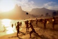 Rio Brazil Beach Football Brazilians Playing Altinho Royalty Free Stock Photo