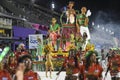 Preparatory rehearsal for Carnival 2024 at Sambodromo, Grande Rio samba school Royalty Free Stock Photo
