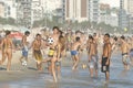 Rio Brazilians Playing Altinho Futebol Beach Football