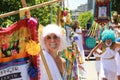 Rio Carnival groups paraded through the city and warn about Zika virus risks Royalty Free Stock Photo