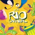 Rio carnival party icons. Vector Royalty Free Stock Photo