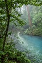 Rio Celeste blue acid water, Costa Rica