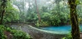 Rio Celeste blue acid water