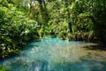 Rio celeste trek in Costa Rica with pure river water Royalty Free Stock Photo