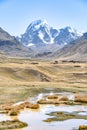 Rio Chillcamayo and Mt Mariposa on the Ausangate trail. Cusco, Peru