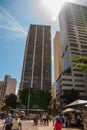 Rio de Janeiro, Brasil: architetural details building streets of Downtown at Carioca Subway in Rio de Janeiro