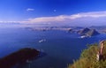 Brasil: panoramic view of the coastline of Rio de JAneiro Royalty Free Stock Photo