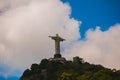 Rio de Janeiro, Brazil: Famous Christ the Redeemer in the Rio de Janeiro Royalty Free Stock Photo