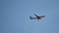 Brazilian commercial aircraft from Gol Linhas AÃÂ©reas flying during the day Royalty Free Stock Photo