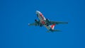 Brazilian commercial aircraft from Gol Linhas AÃÂ©reas flying during the day Royalty Free Stock Photo