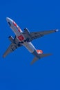 Brazilian commercial aircraft from Gol Linhas AÃÂ©reas flying during the day Royalty Free Stock Photo