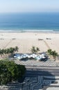 Rio de Janeiro, Brazil, Copacabana beach, Atlantic Ocean, relax, jogging, tropical, aerial view Royalty Free Stock Photo