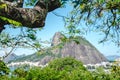 The famous Sugar Loaf Mountain seen form some distante, from a h Royalty Free Stock Photo