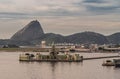 Ilha Fiscal palace and Sugarloaf mountain, Rio de Janeiro, Brazil Royalty Free Stock Photo