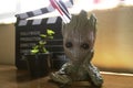 Rio de Janeiro, Brazil, December 22, 2018: Guardians of The Galaxy vol. 2 Baby Groot figure. Style toy gift pencil pot.