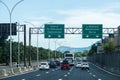 POV traffic on the Linha Vermelha highway in Rio de Janeiro, Brazil