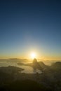 Rio de Janeiro Brazil Golden Sunrise Sugarloaf Mountain