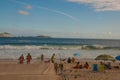 Rio de Janeiro, Brazil: Ipanema beach. Beautiful and popular beach among Brazilians and tourists Royalty Free Stock Photo