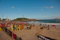 Rio de Janeiro, Brazil: Ipanema beach. Beautiful and popular beach among Brazilians and tourists Royalty Free Stock Photo