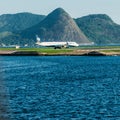 Azul airline airplane taxiing at Santos Dumont Airport in Rio de Janeiro, Brazil