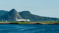 Azul airline airplane taxiing at Santos Dumont Airport in Rio de Janeiro, Brazil