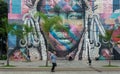 Part of the Olympic Boulevard, in the Port Zone of Rio de Janeiro with art mural called Royalty Free Stock Photo