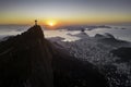Sunrise in Rio de Janeiro With Corcovado and Sugarloaf Mountains