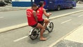 Rio de Janeiro Brazil Lifeguards on Bicycle