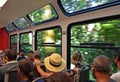 Tourists inside the train to corcovado mountain, Rio Royalty Free Stock Photo