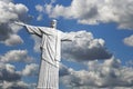 RIO DE JANEIRO, BRAZIL - MAY 09, 2012: Statue of Christ the Redeemer on the top of Corcovado mountain. Statue is iconic symbol and Royalty Free Stock Photo