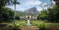 Parque Lage with Tijuca Forest and Corcovado Mountain on background - Rio de Janeiro, Brazil Royalty Free Stock Photo