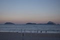 Rio de Janeiro, Brazil, skyline, Ipanema beach, sunset, Atlantic Ocean, panoramic, daily life Royalty Free Stock Photo