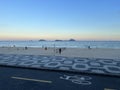 Rio de Janeiro, Brazil, skyline, Ipanema beach, sunset, Atlantic Ocean, panoramic, daily life Royalty Free Stock Photo