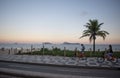 Rio de Janeiro, Brazil, skyline, Ipanema beach, sunset, Atlantic Ocean, panoramic, daily life Royalty Free Stock Photo