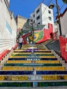 Rio de Janeiro, Brazil, South America, Escadaria Selaron, steps, staircase, Lapa steps, Jorge Selaron, public work, art, Royalty Free Stock Photo