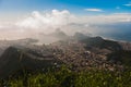 Rio de Janeiro, Brazil. Suggar Loaf and Botafogo beach viewed from Corcovado Royalty Free Stock Photo