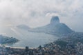 Rio de Janeiro, Brazil. Suggar Loaf and Botafogo beach viewed from Corcovado Royalty Free Stock Photo