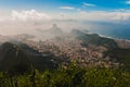 Rio de Janeiro, Brazil. Suggar Loaf and Botafogo beach viewed from Corcovado Royalty Free Stock Photo